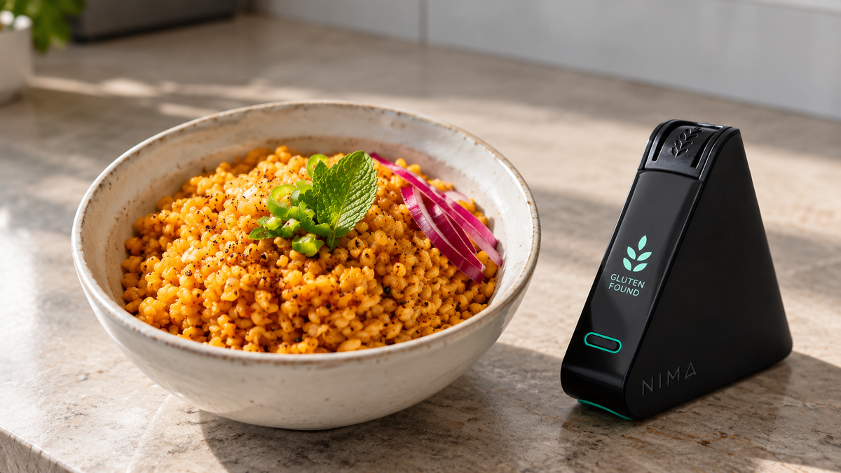 Is bulgur gluten free? Bowl of bulgur beside quinoa, rice, and buckwheat alternatives